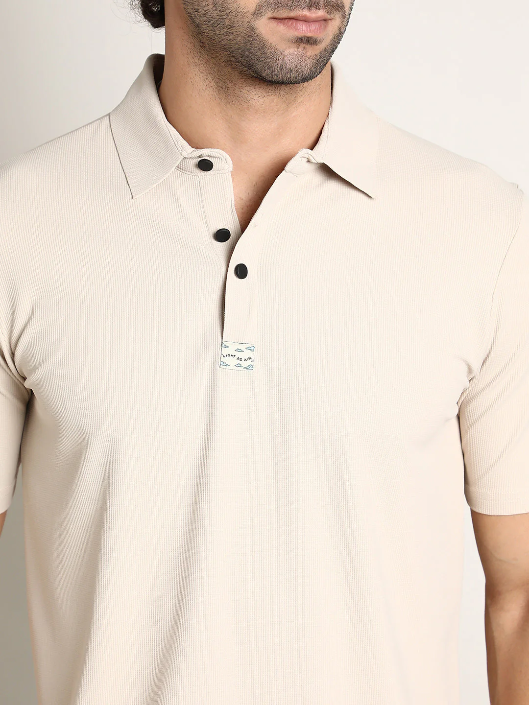 Seamless Ribbed Polo T-Shirt - Image 7