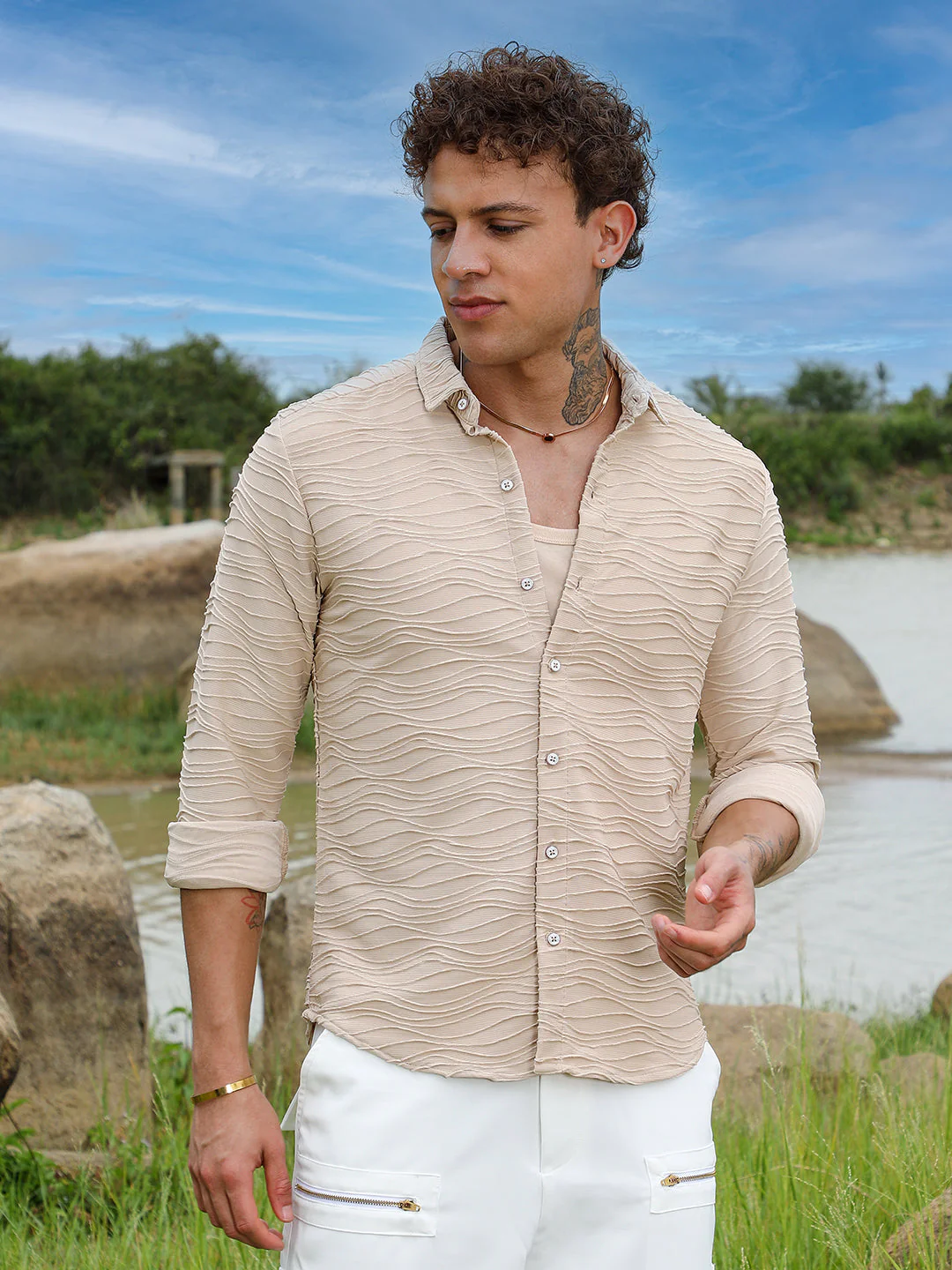 Self-Design Wave Shirt - Image 2