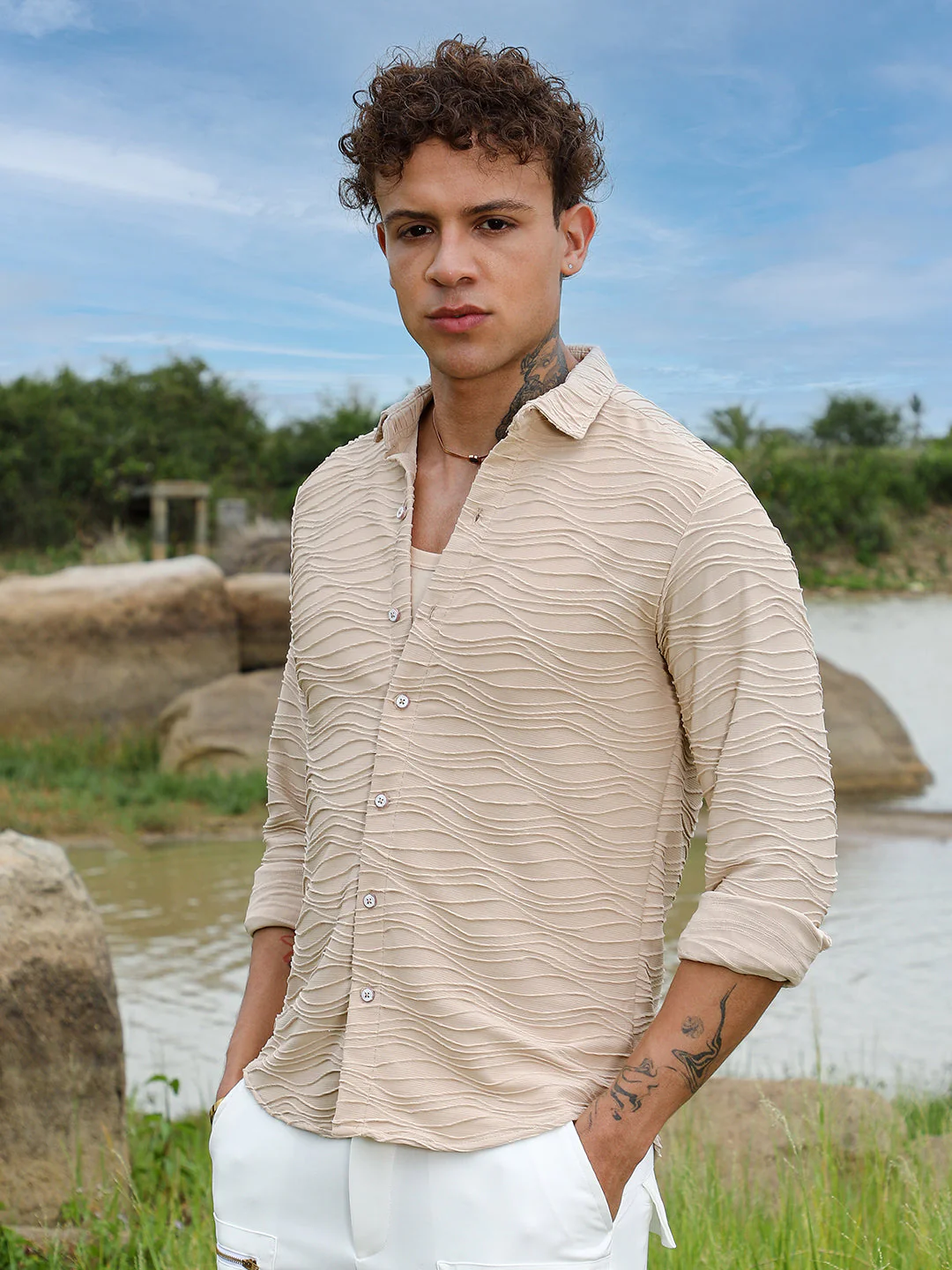 Self-Design Wave Shirt - Image 3