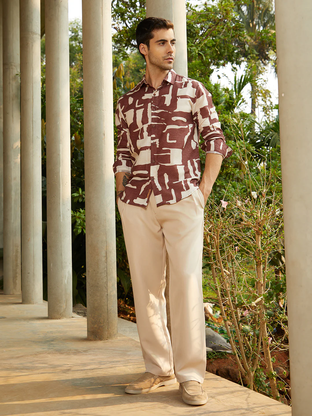 Lightweight - Straight Pleated Trousers - Image 5