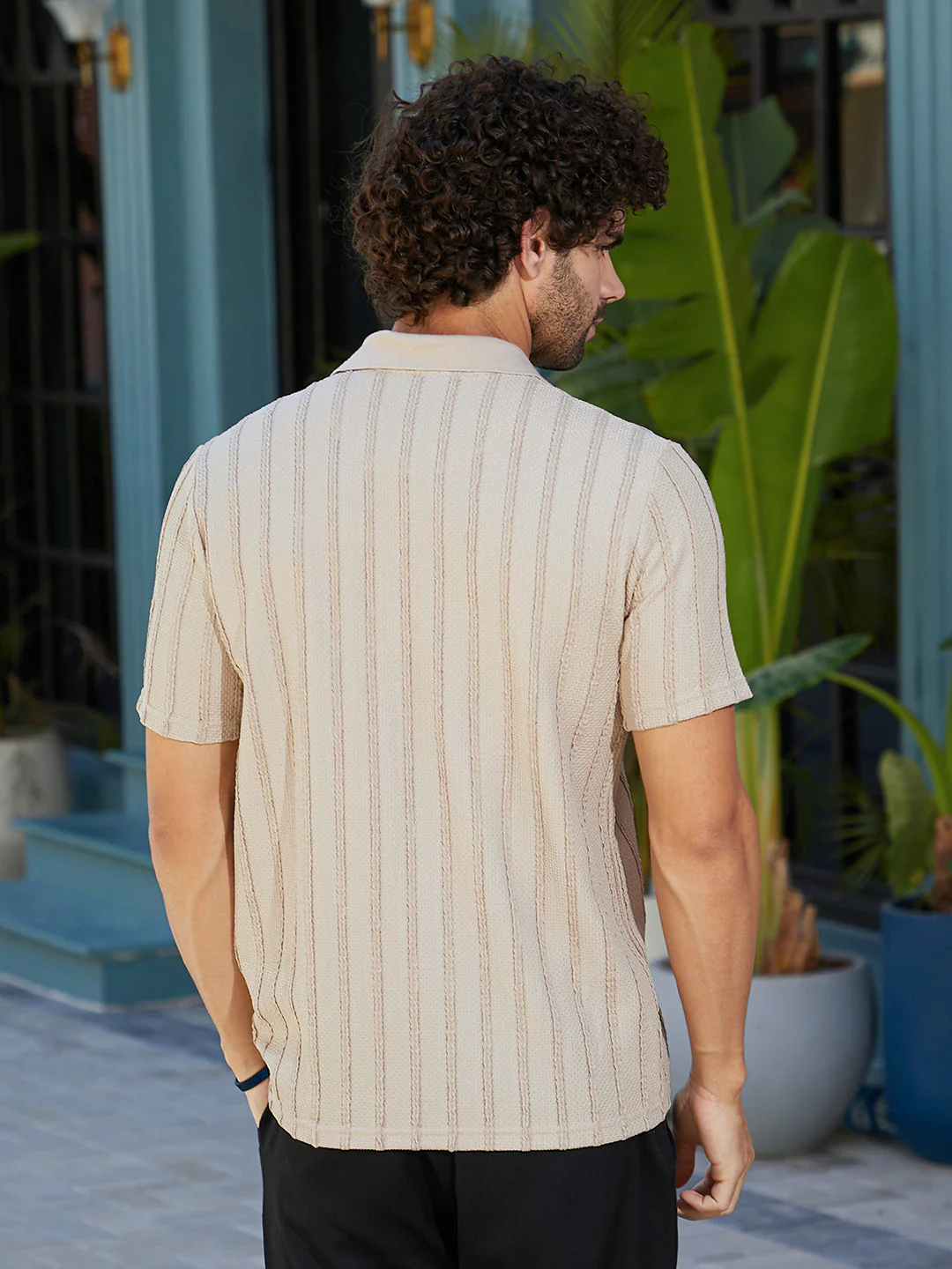 Wicker-Tactile Polo T-Shirt - Image 4