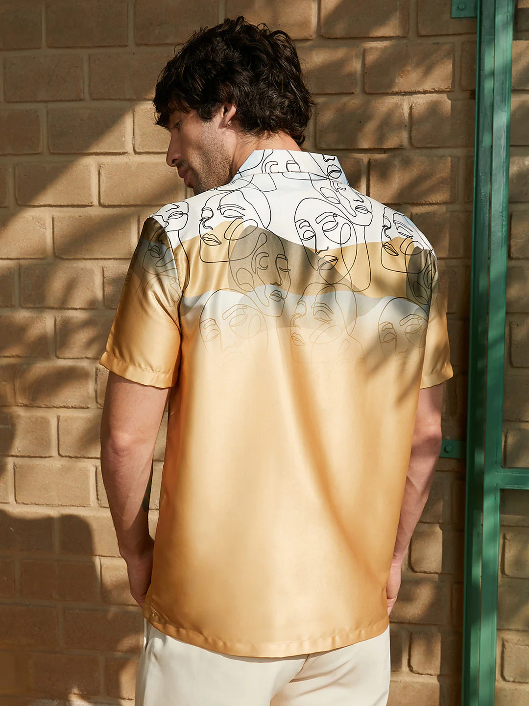 Desert-Faces Satin Resort Shirt - Image 4