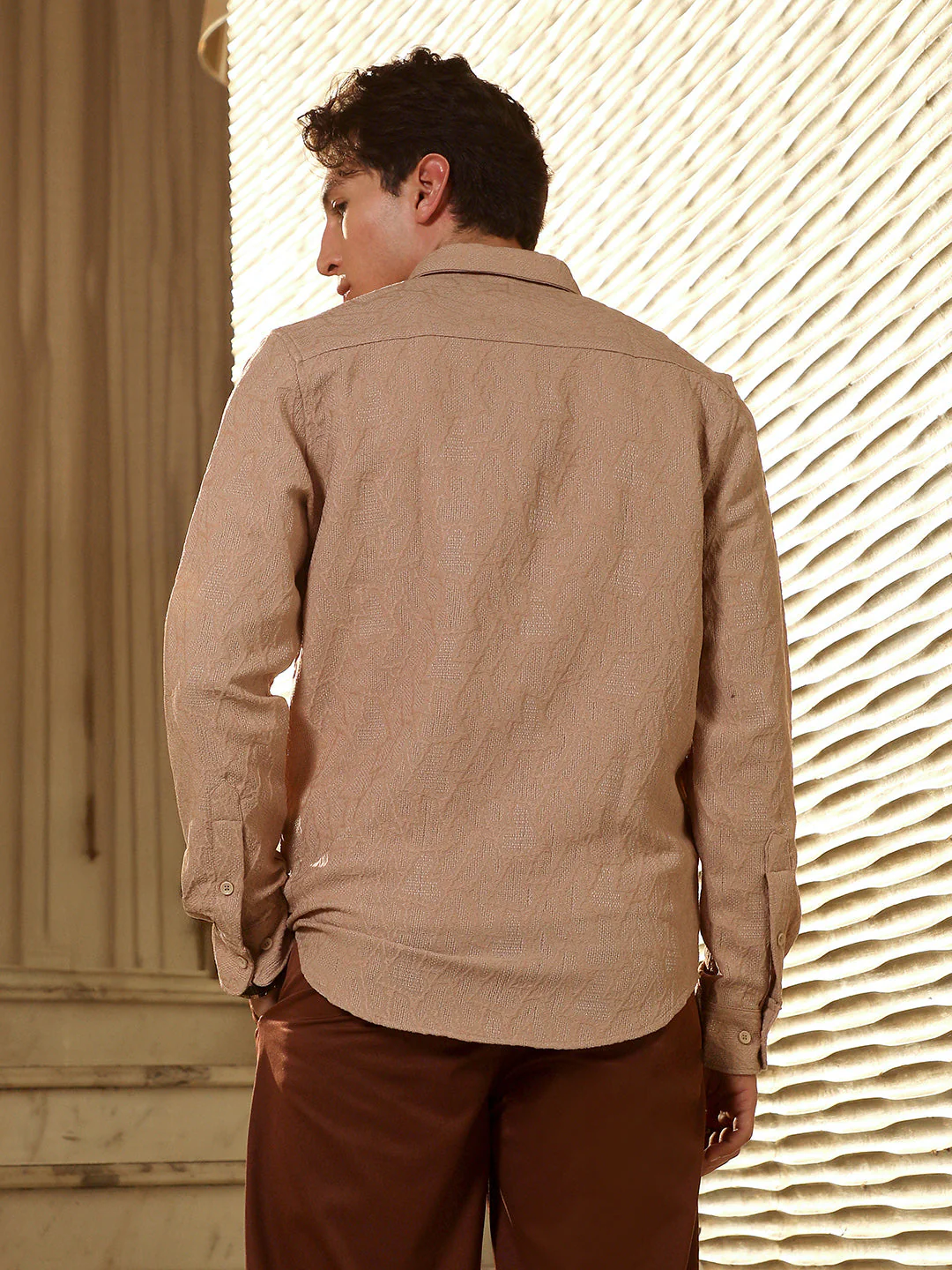 Geo-Abstract Jacquard Shirt - Image 4