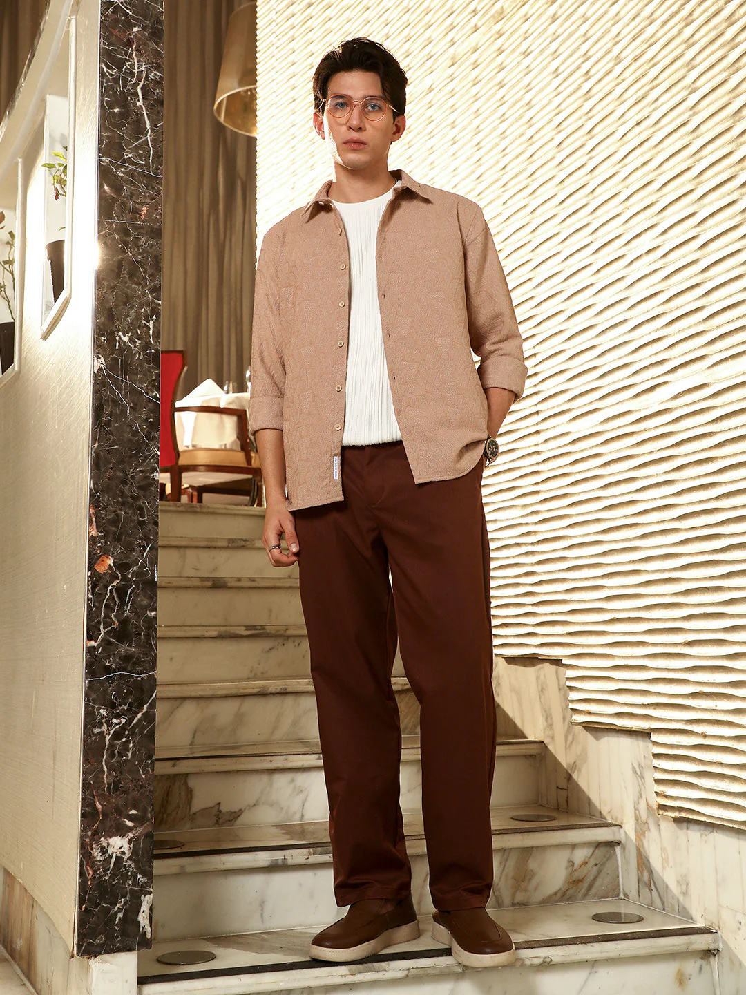 Geo-Abstract Jacquard Shirt - Image 6