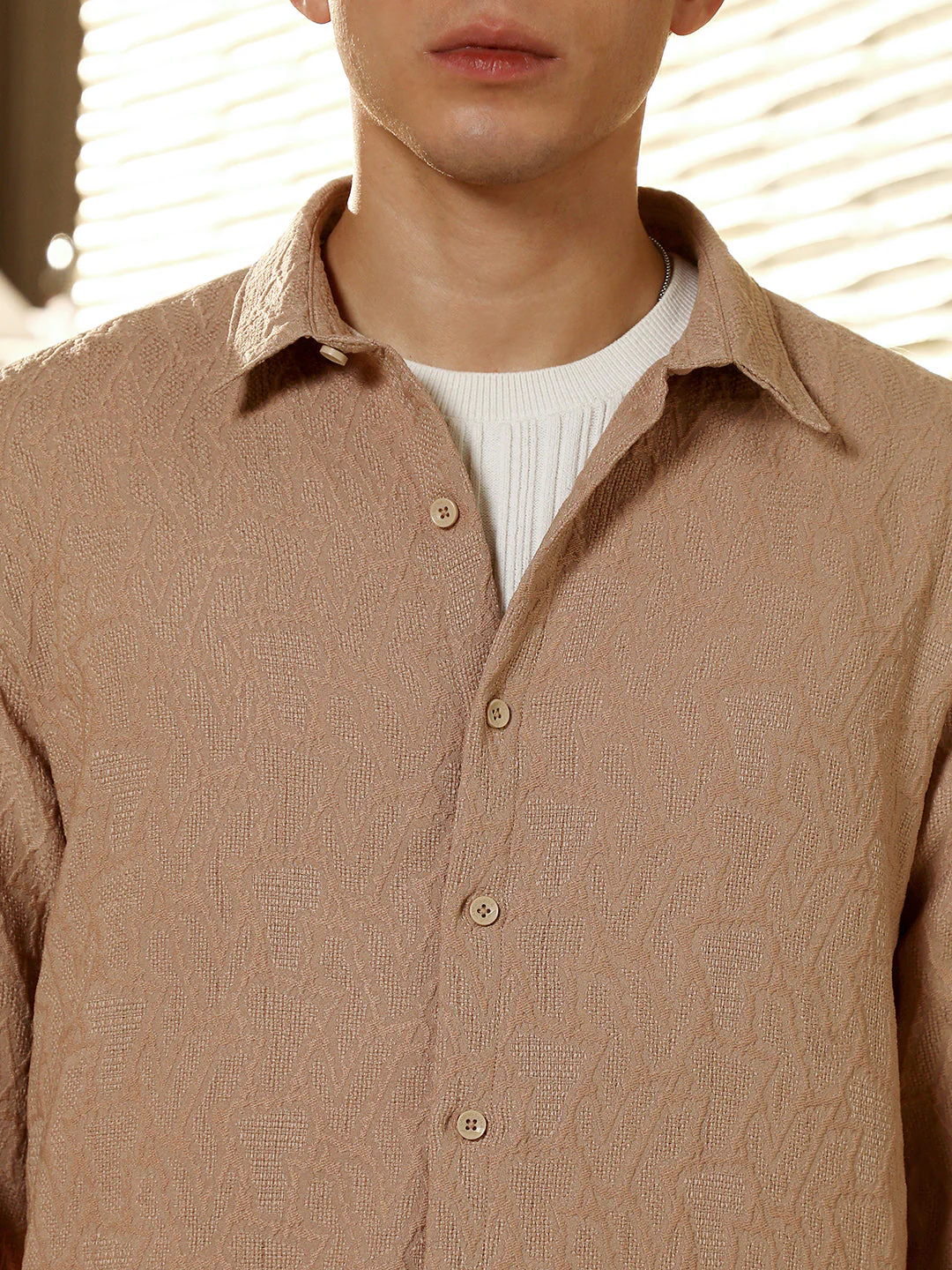 Geo-Abstract Jacquard Shirt - Image 7