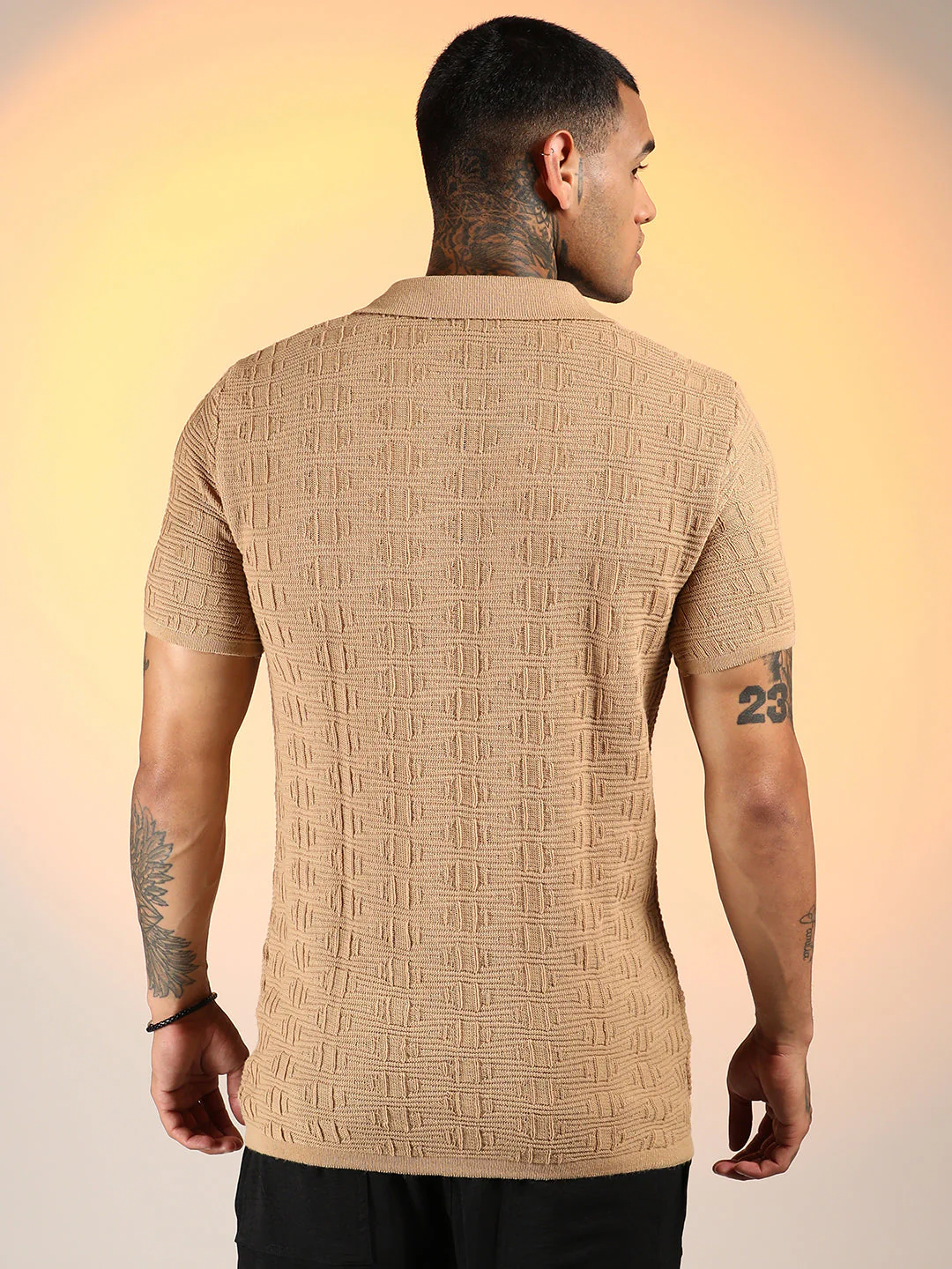 Greek-Textured Polo T-Shirt - Image 5