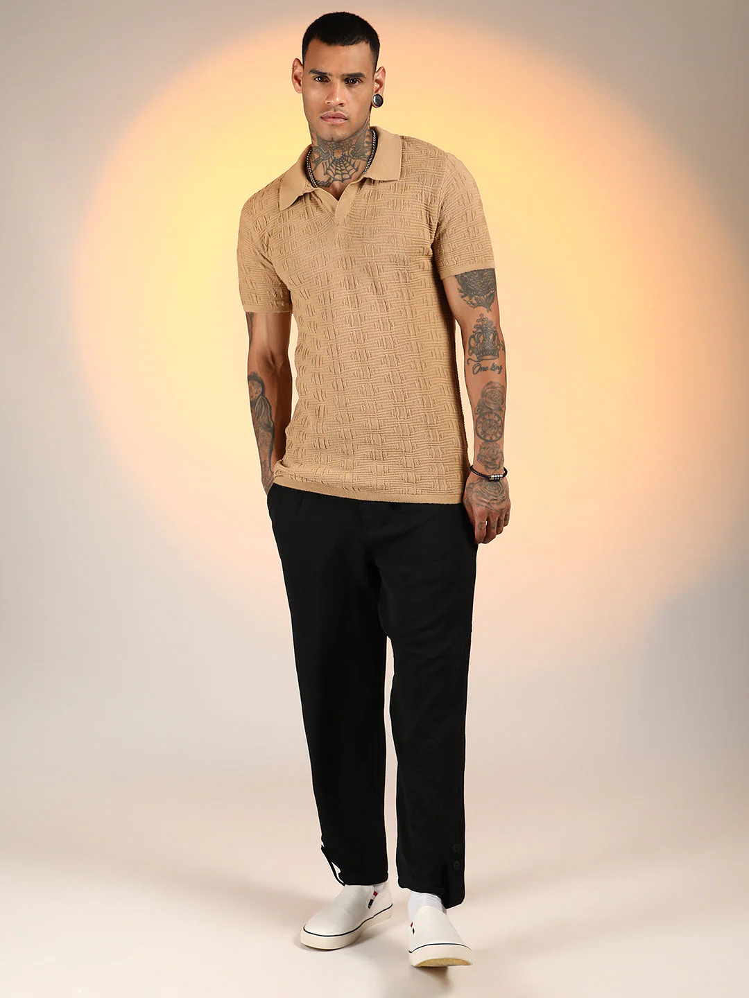 Greek-Textured Polo T-Shirt - Image 6
