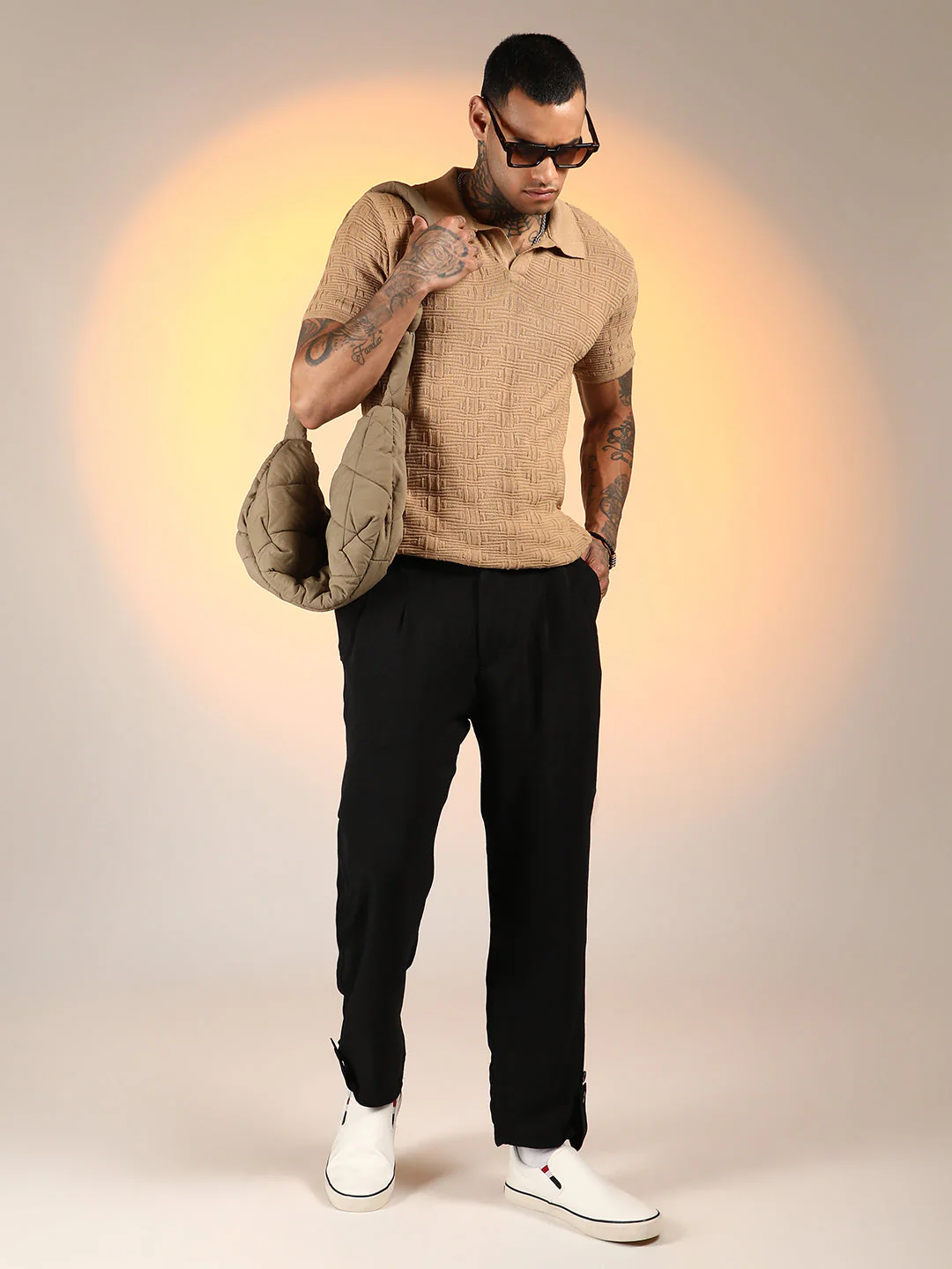 Greek-Textured Polo T-Shirt - Image 7