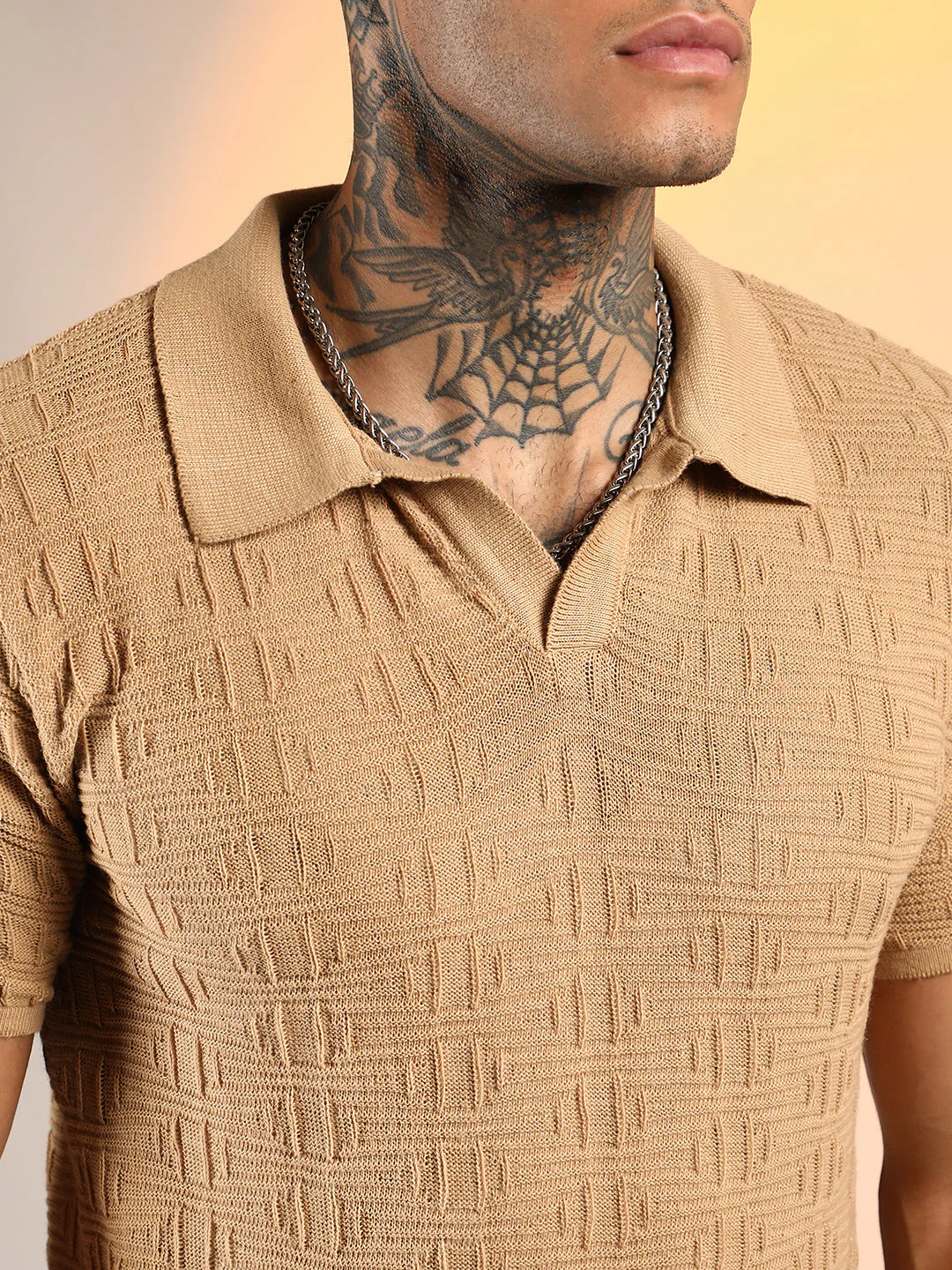 Greek-Textured Polo T-Shirt - Image 8