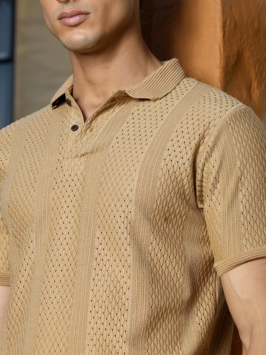 Marquise-Panel Jacquard Polo T-Shirt - Image 7