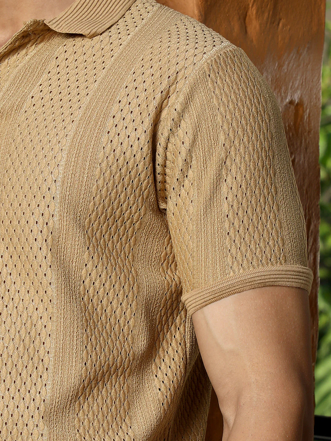 Marquise-Panel Jacquard Polo T-Shirt - Image 8