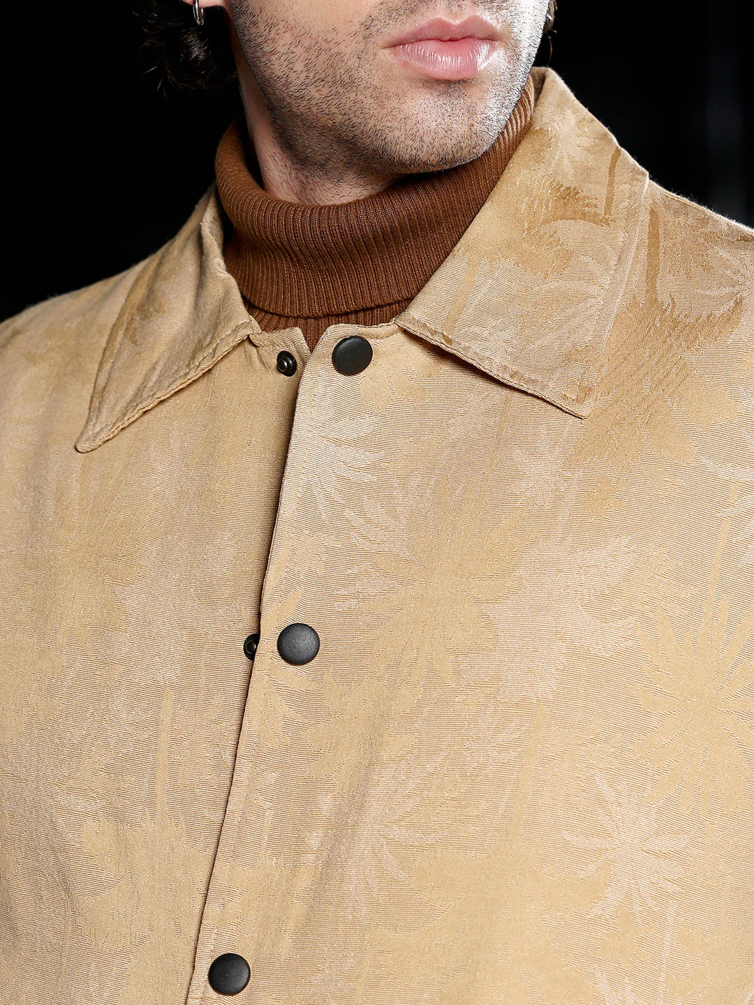 Palm-Jacquard Bomber Jacket - Image 7
