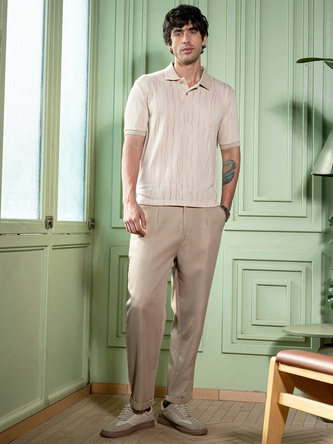 Pleated-Tailored Trousers - Image 5
