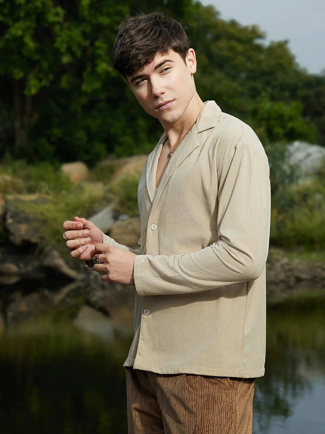 Ribbed Oversized Shirt - Image 3