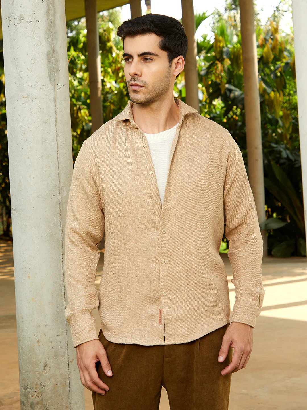 Solid Woven Shirt - Image 2