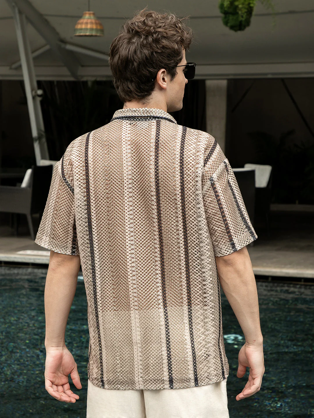 Striped Knit Oversized Shirt - Image 3