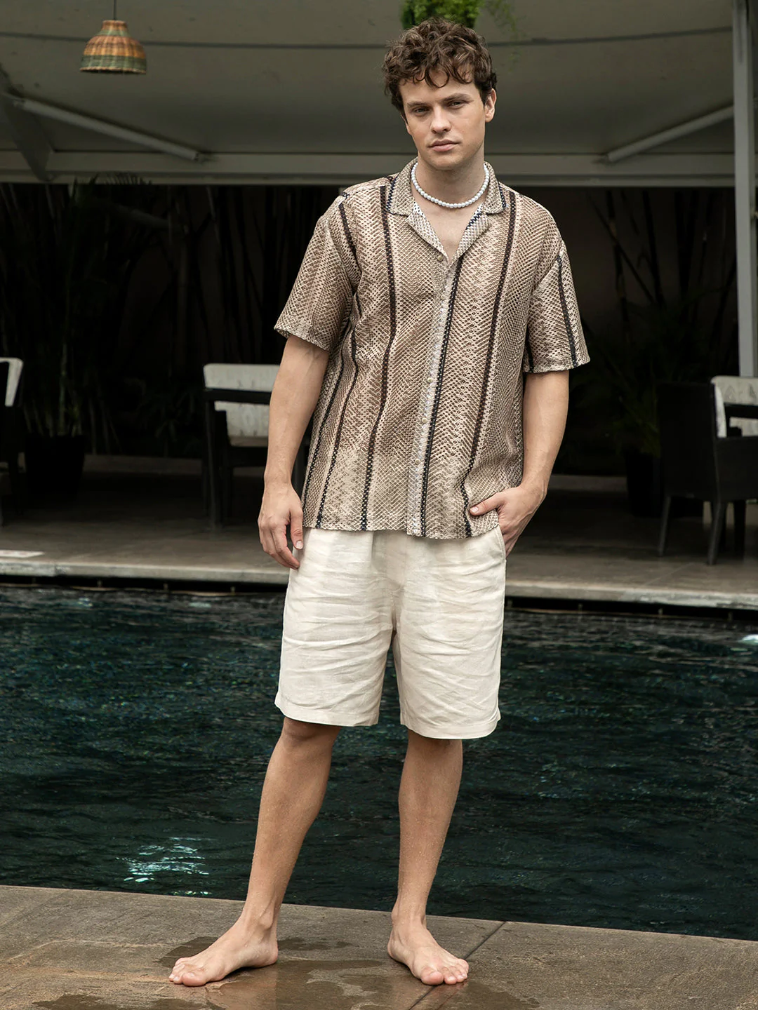 Striped Knit Oversized Shirt - Image 4