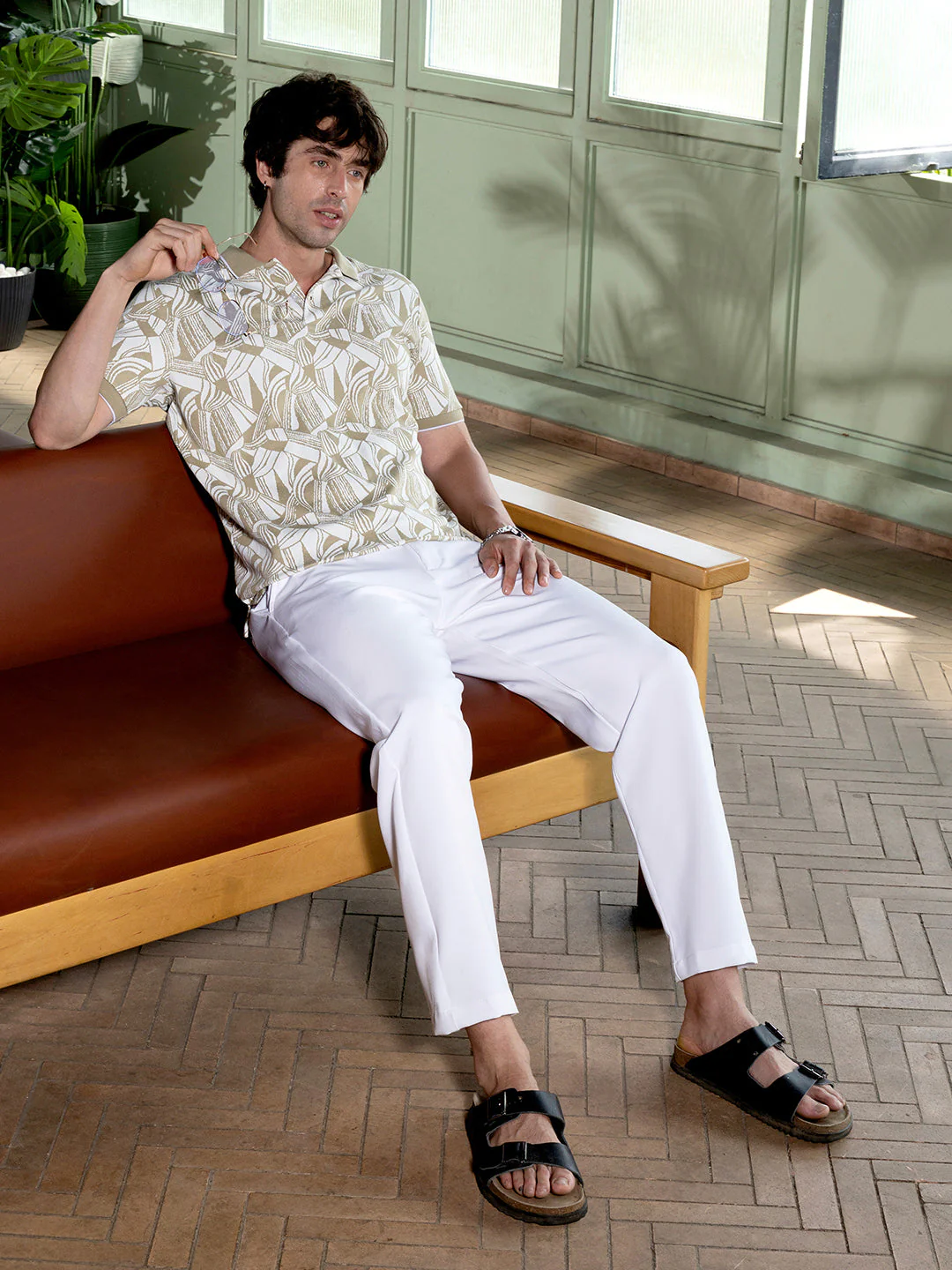 Stroke-Jacquard Polo T-Shirt - Image 6