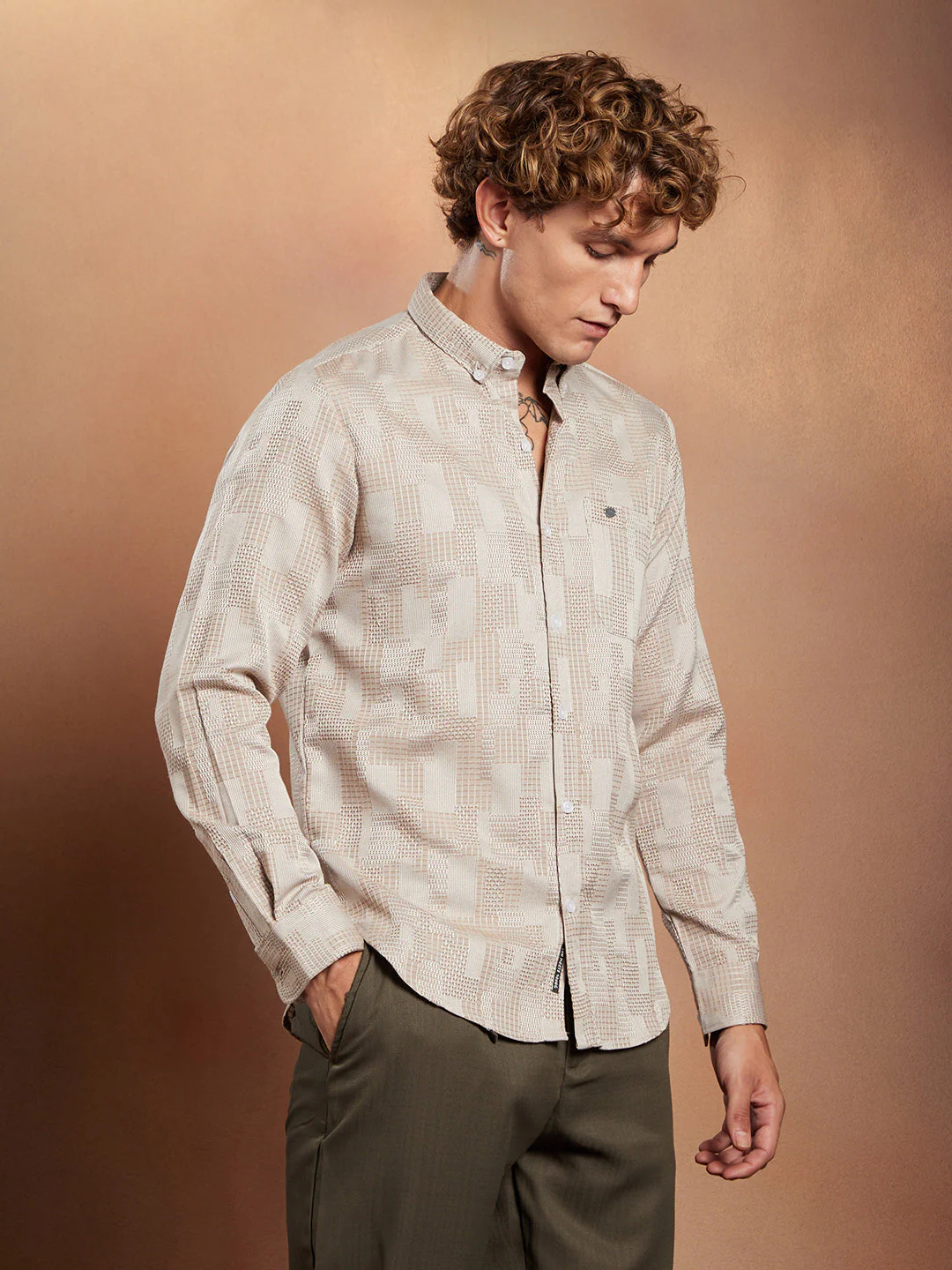 Weave-Block Regular Shirt - Image 3