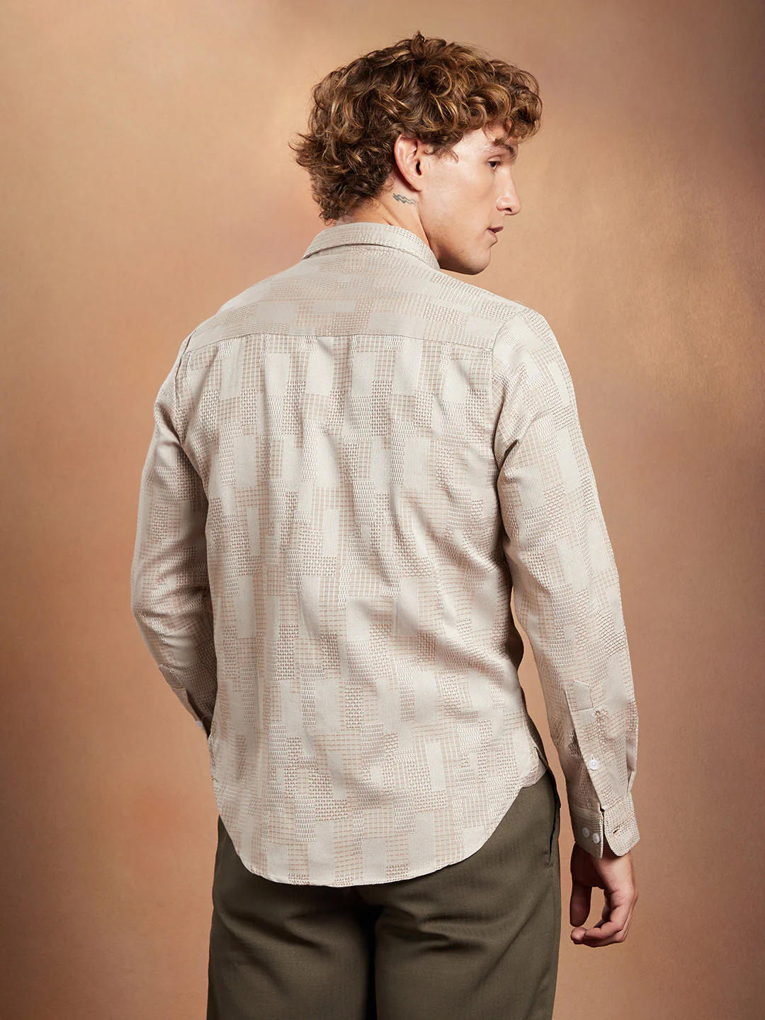 Weave-Block Regular Shirt - Image 4