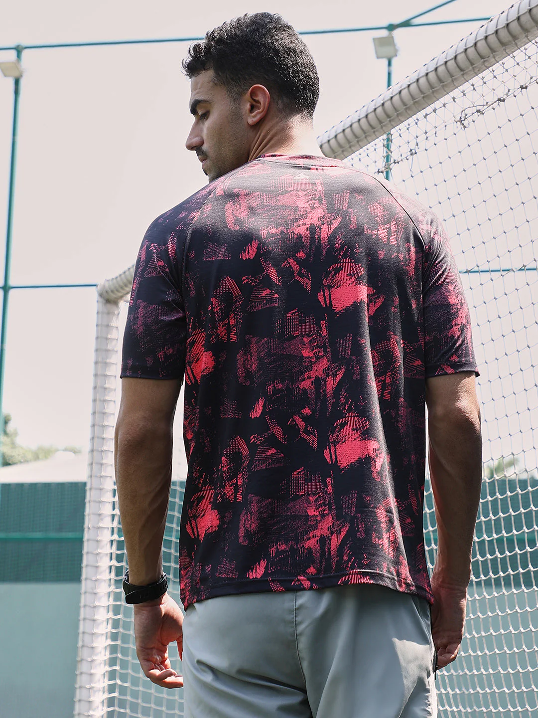 Abstract-Imprint Activewear T-Shirt - Image 4