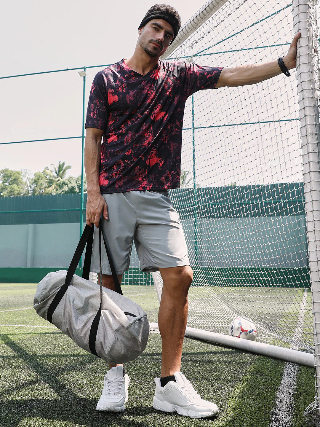 Abstract-Imprint Activewear T-Shirt - Image 6
