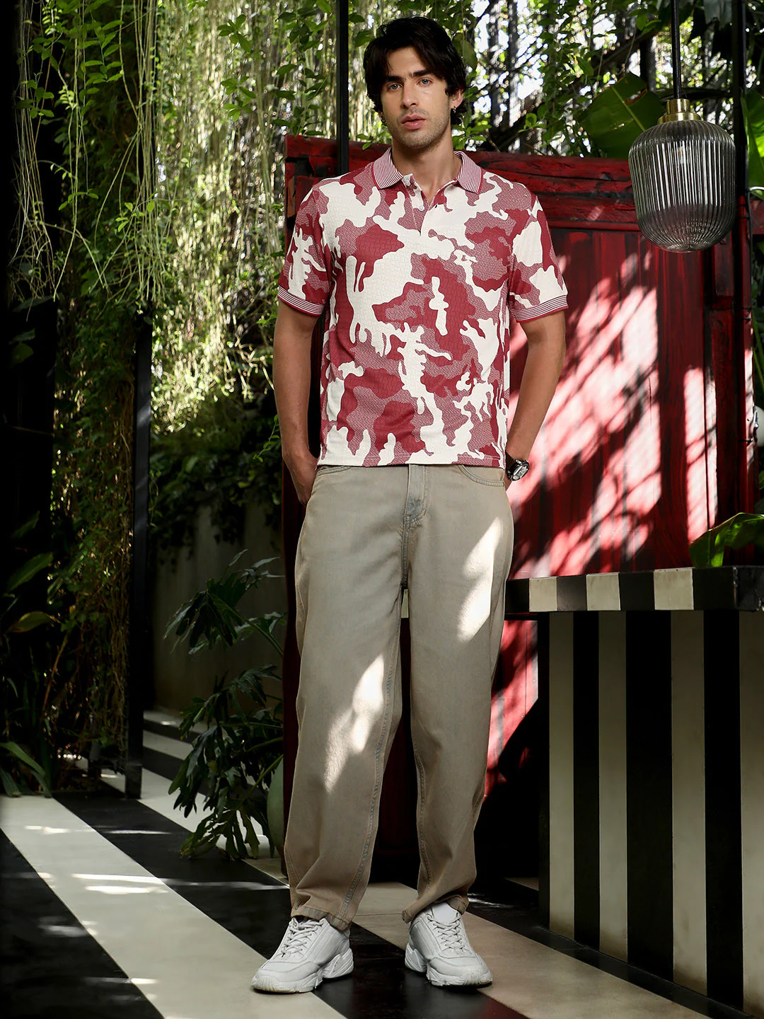 Camou-Jacquard Polo T-Shirt - Image 5