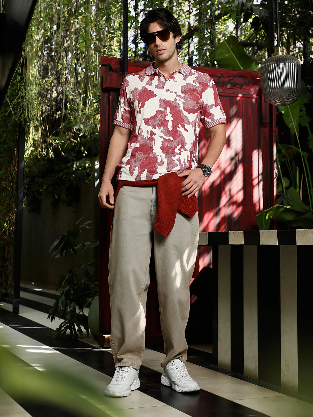 Camou-Jacquard Polo T-Shirt - Image 6