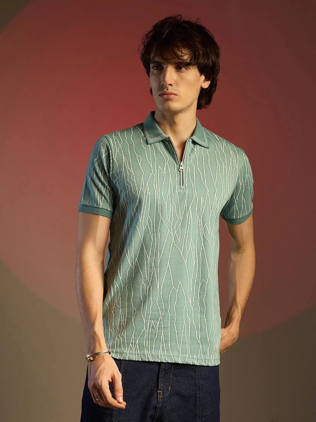 Crevice-Lined T-Shirt - Image 2