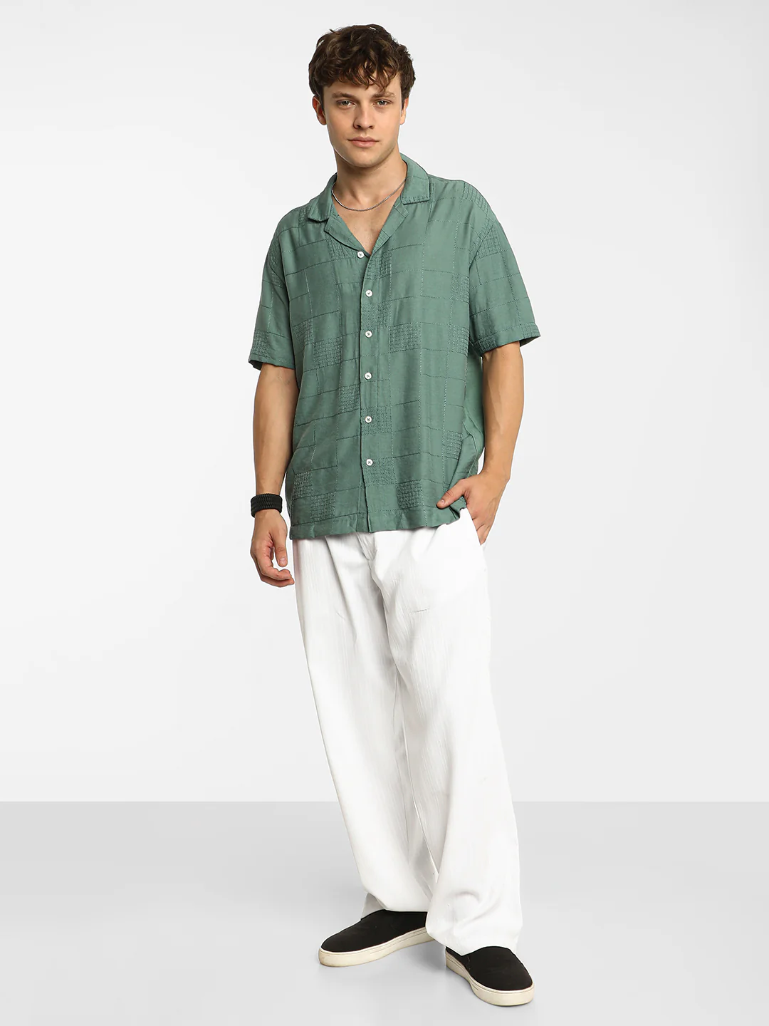 Graph-Tactile Oversized Shirt - Image 12