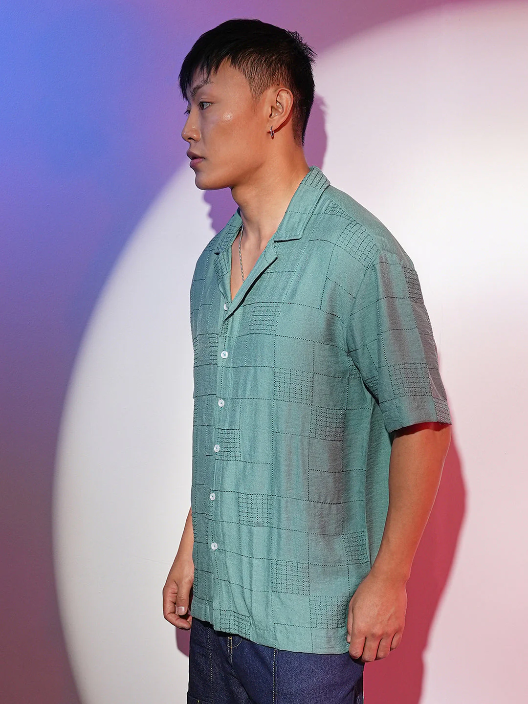 Graph-Tactile Oversized Shirt - Image 3