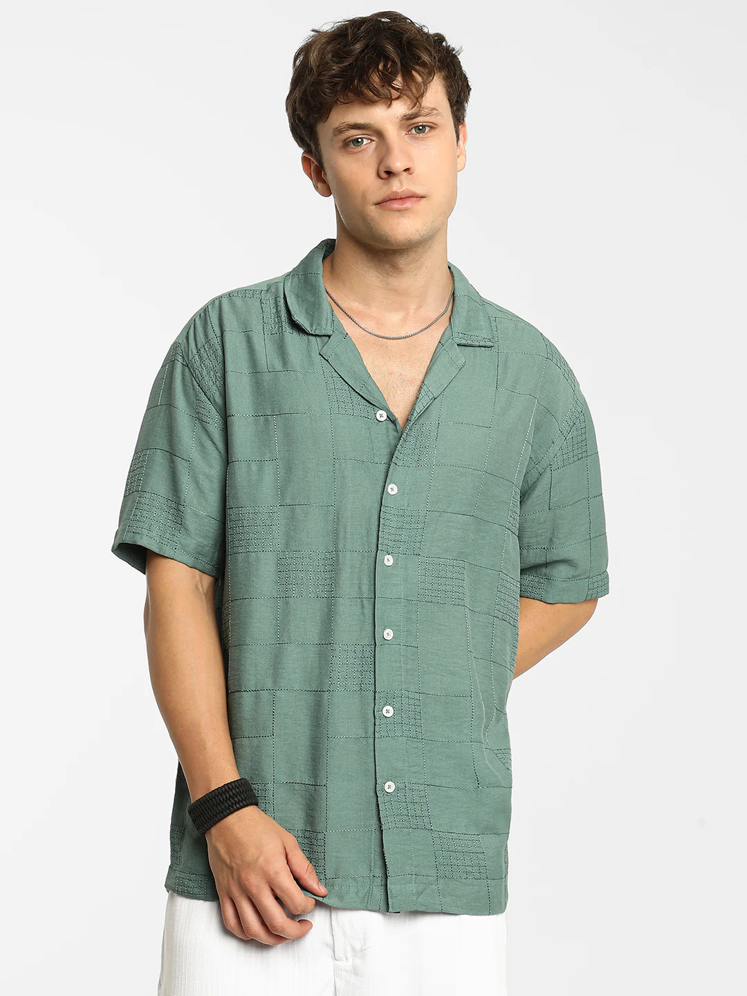 Graph-Tactile Oversized Shirt - Image 9