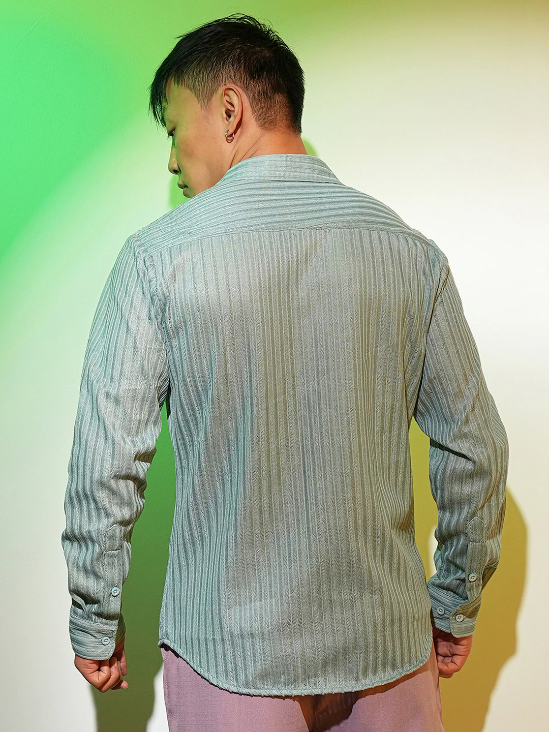 Ribbed-Striped Shirt - Image 4