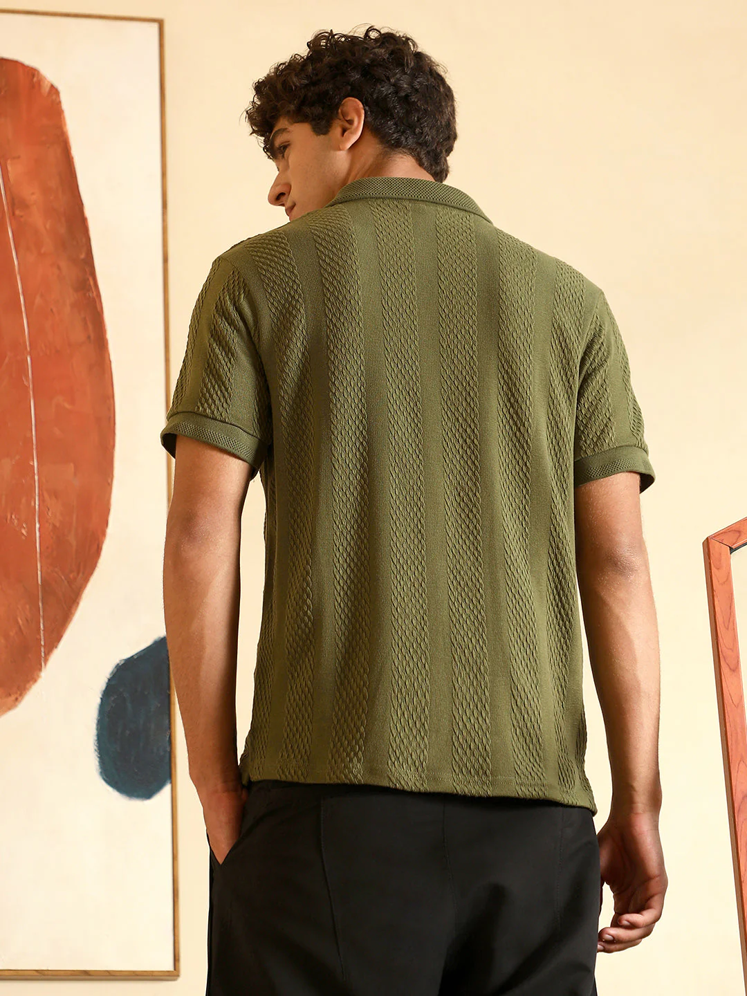 Bi-Panel Polo T-Shirt - Image 4