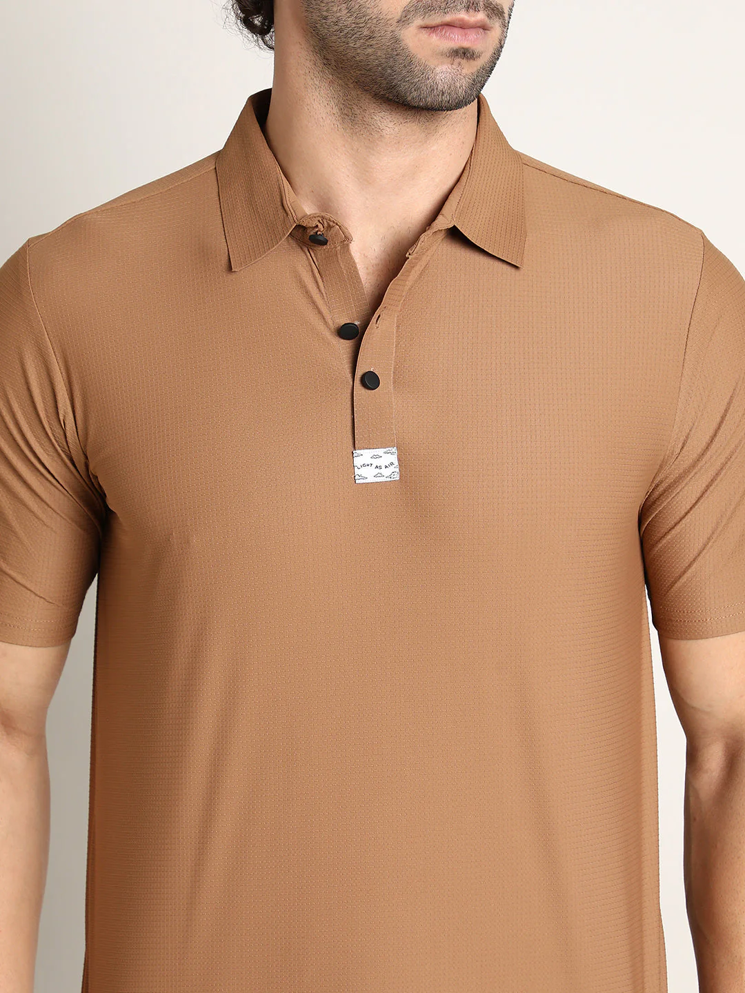 Seamless Waffle Polo T-Shirt - Image 7