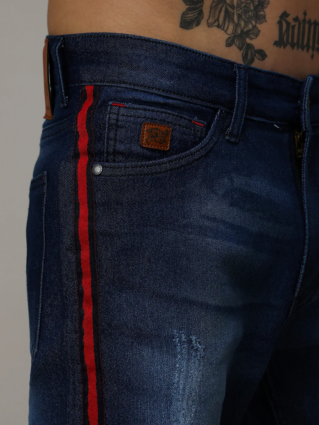 Side-Striped Denim Shorts - Image 7
