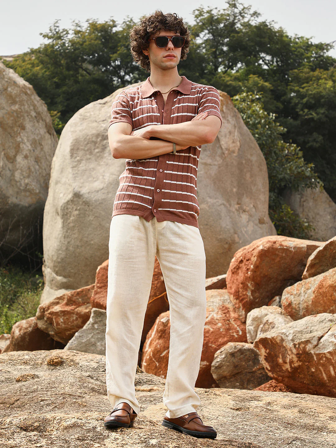 Horizontal-Striped Knit Shirt - Image 5