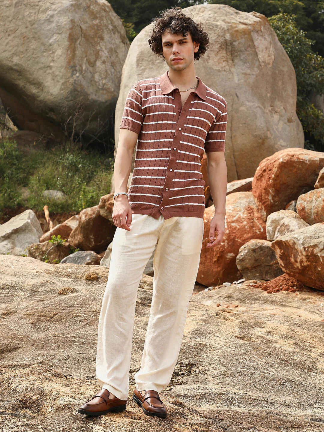 Horizontal-Striped Knit Shirt - Image 6