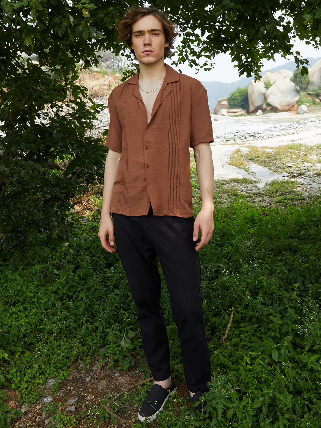Panel-Pleat Oversized Shirt - Image 5