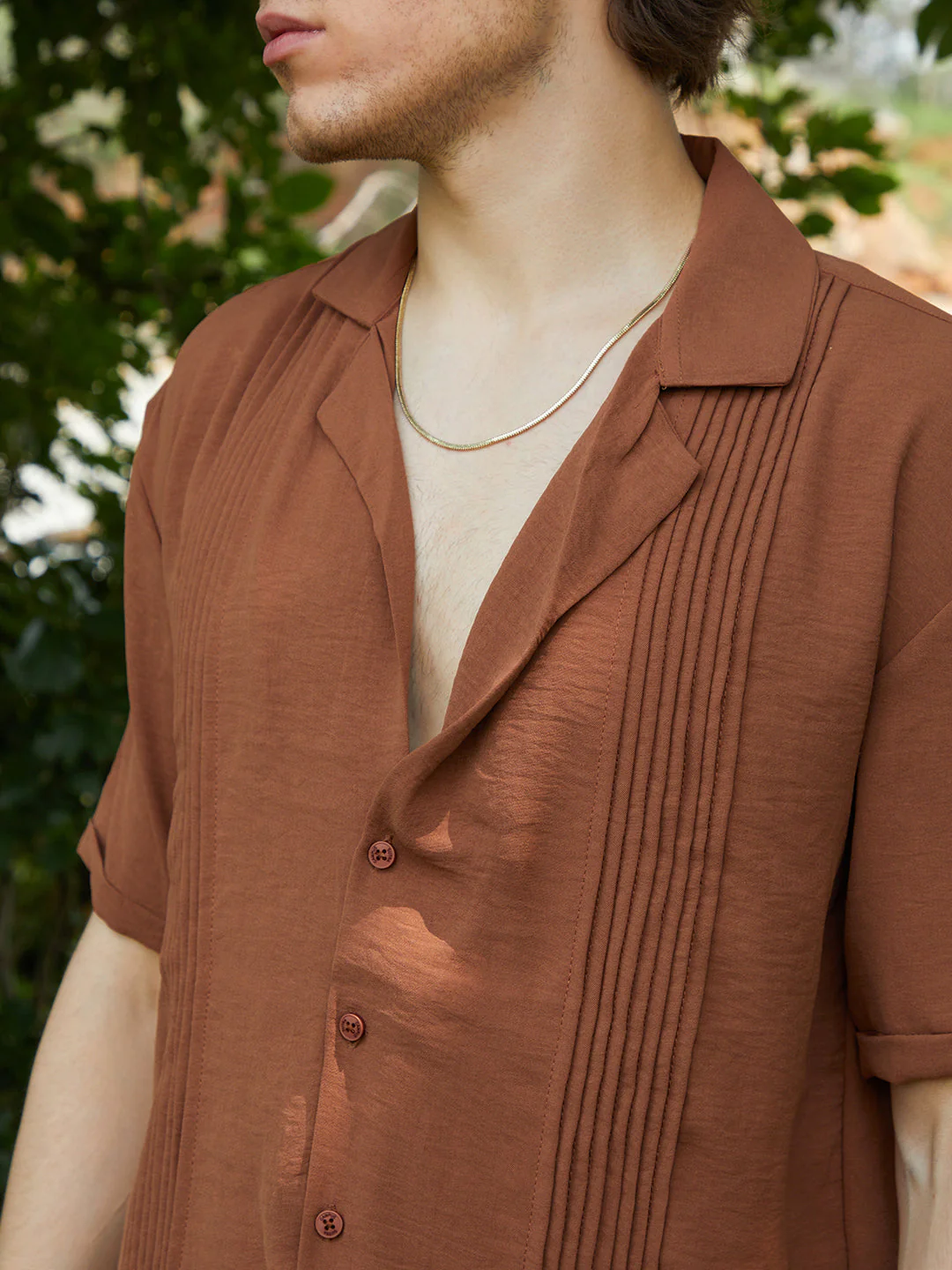 Panel-Pleat Oversized Shirt - Image 7