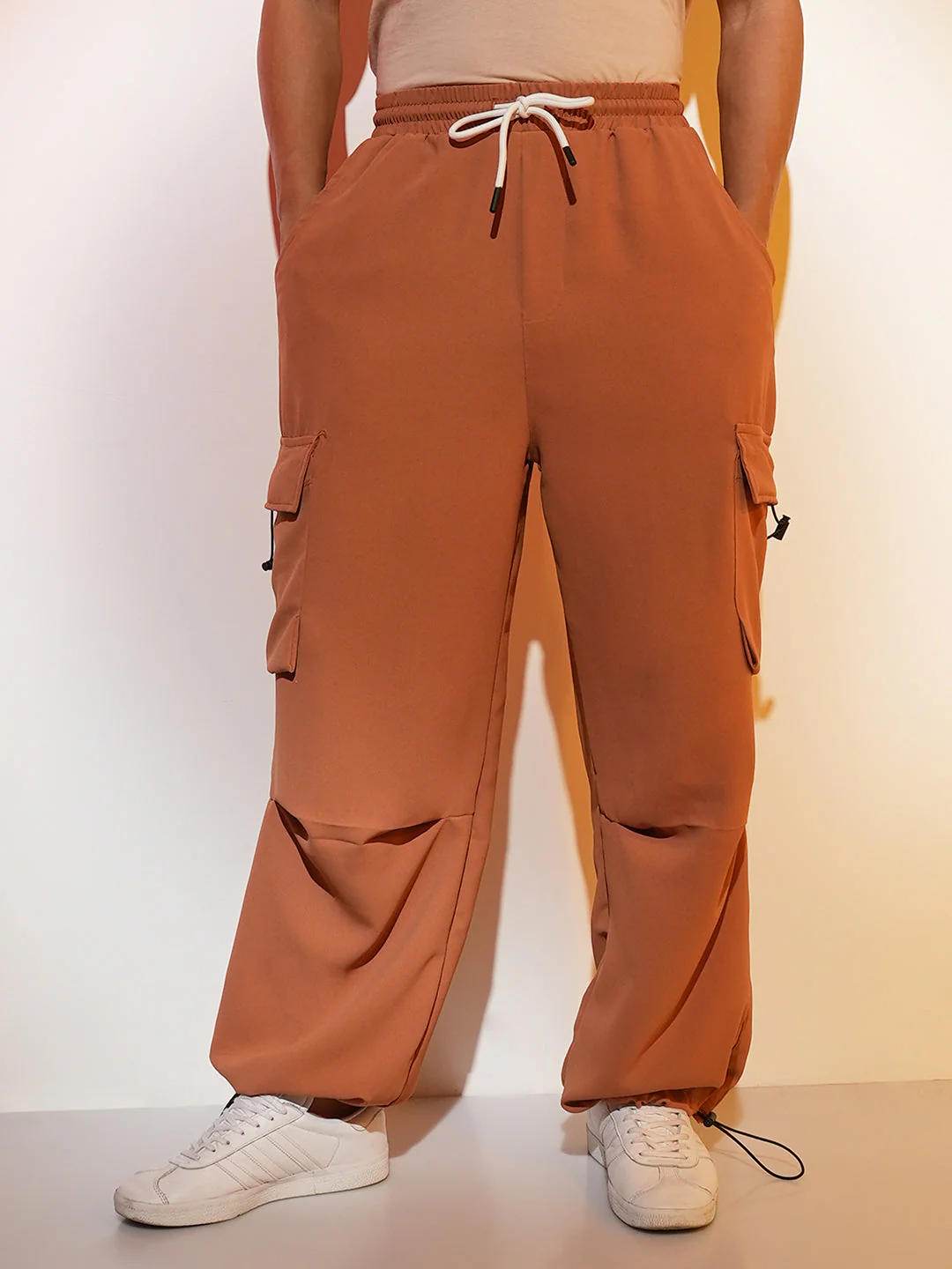 Solid Cargo Parachute Trousers - Image 2