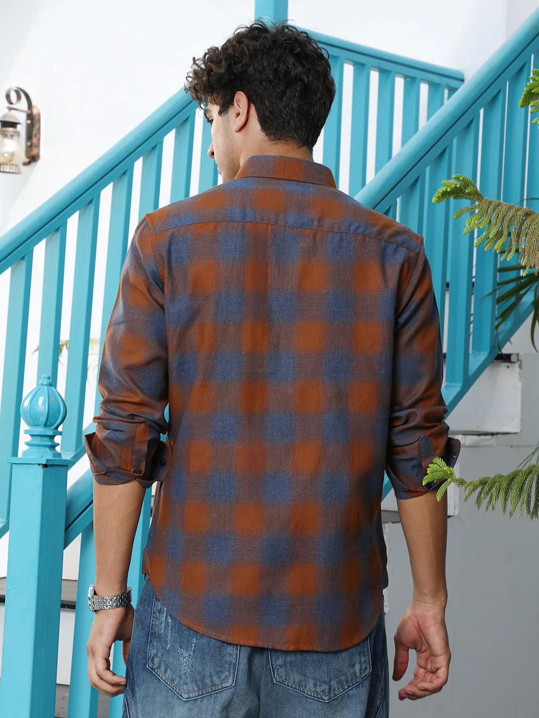 Brushing-Checks Regular Shirt - Image 4