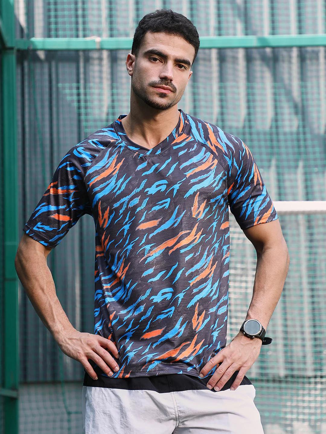 Block-Swirl Activewear T-Shirt - Image 2