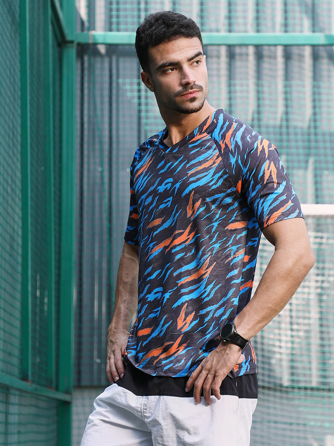Block-Swirl Activewear T-Shirt - Image 3