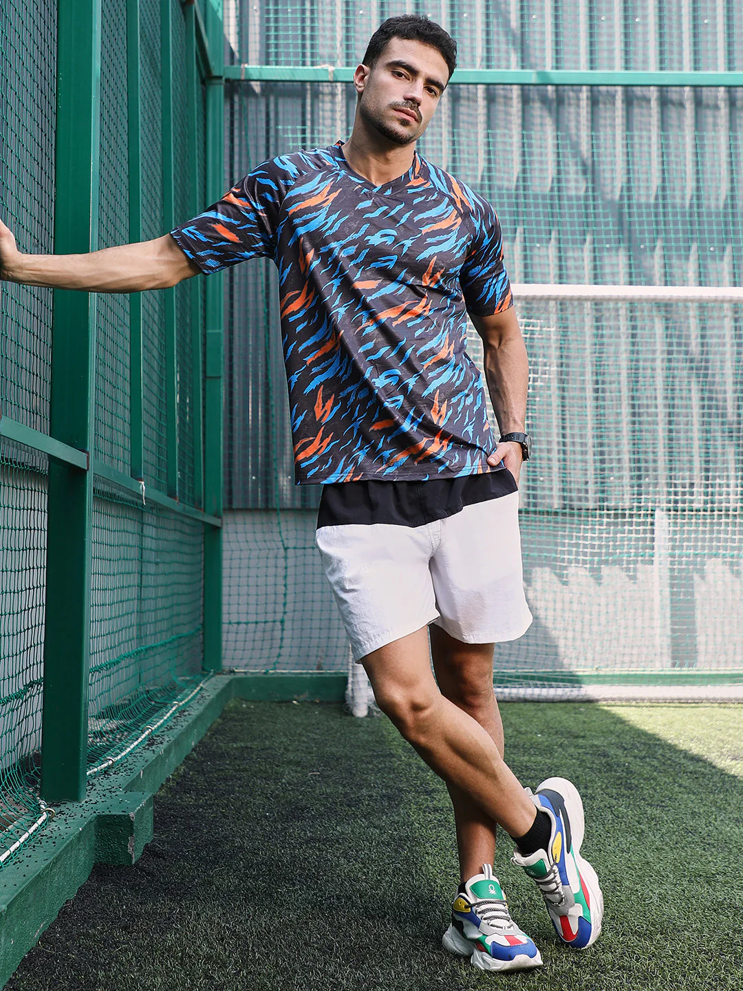 Block-Swirl Activewear T-Shirt - Image 5