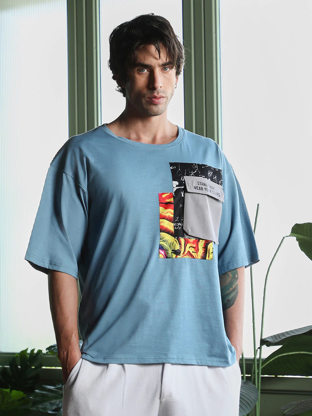 Escape-Ordinary Imprint Oversized T-Shirt - Image 2