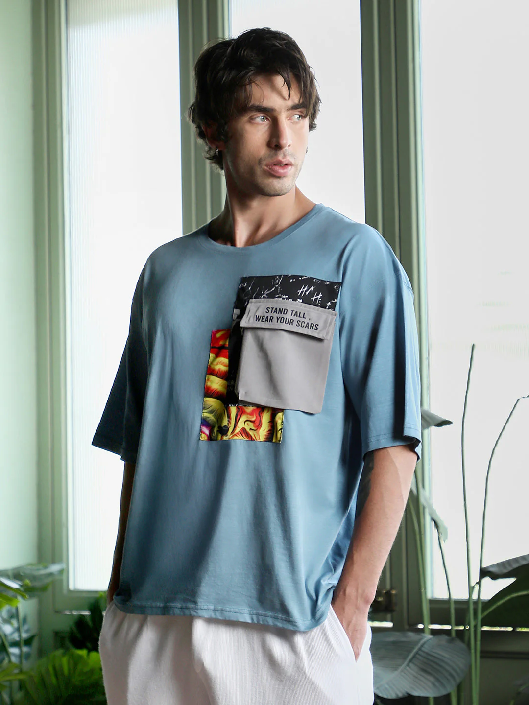 Escape-Ordinary Imprint Oversized T-Shirt - Image 3