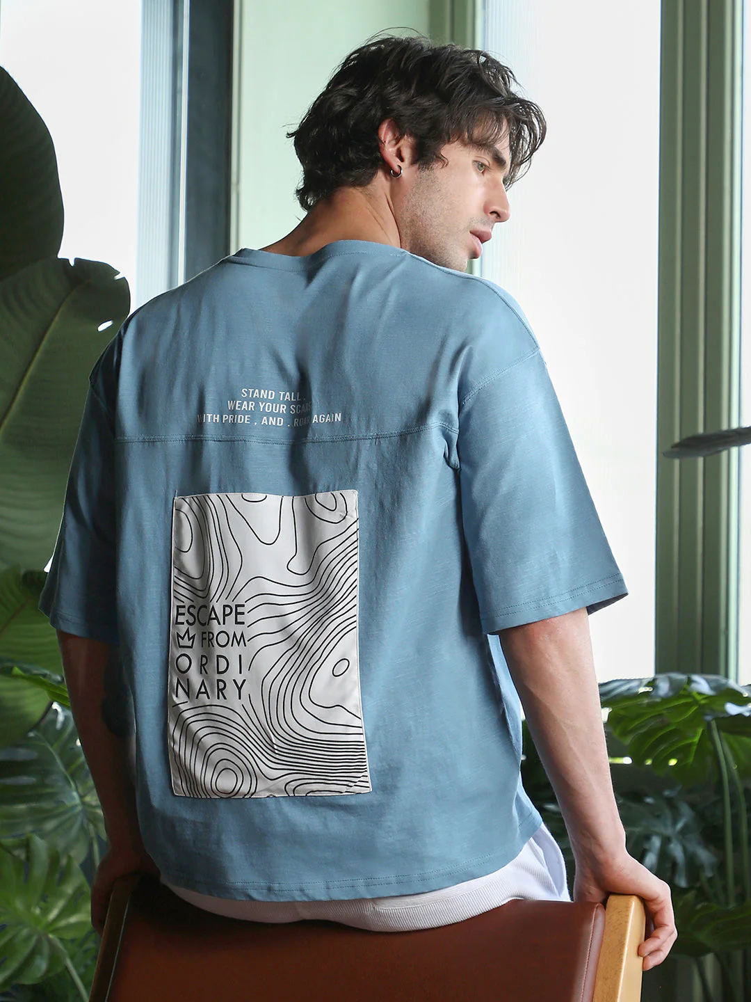 Escape-Ordinary Imprint Oversized T-Shirt - Image 5