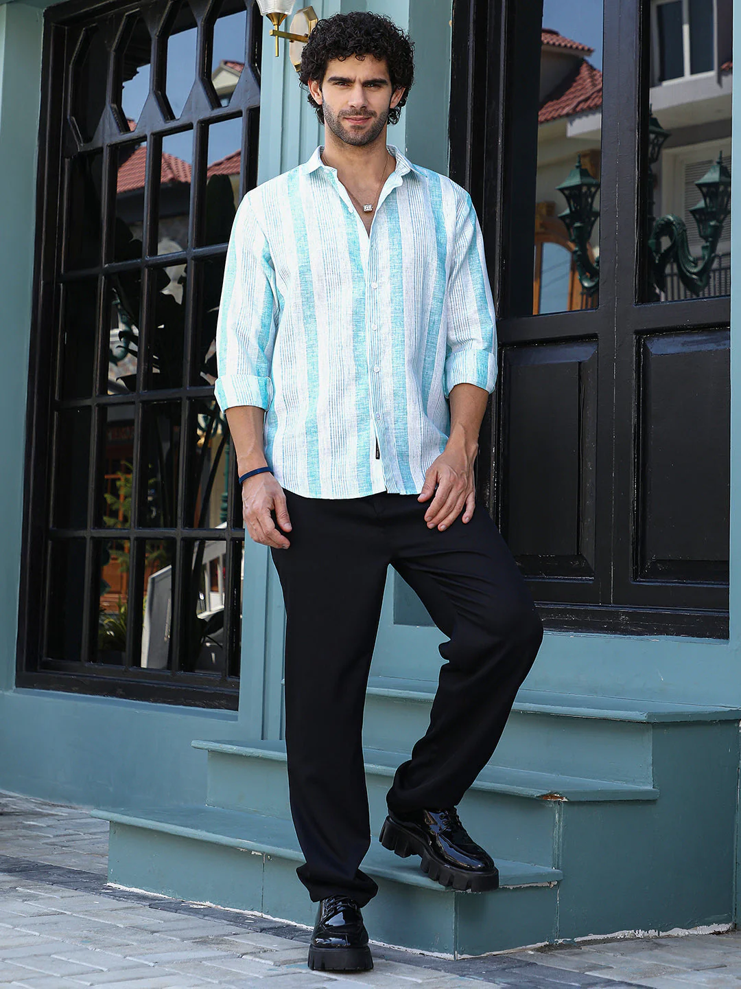 Pincandy-Striped Regular Shirt - Image 5