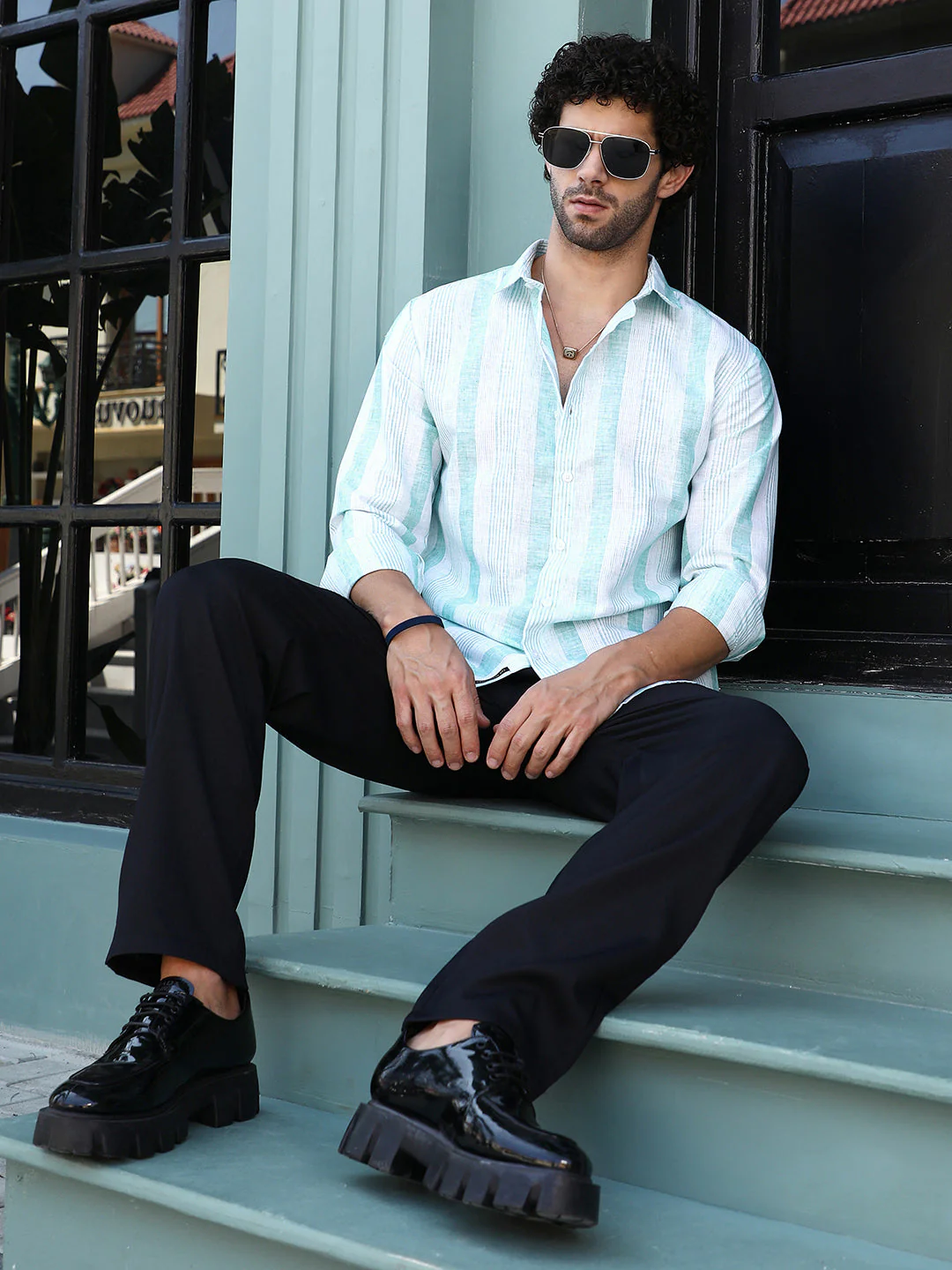 Pincandy-Striped Regular Shirt - Image 6